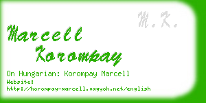 marcell korompay business card